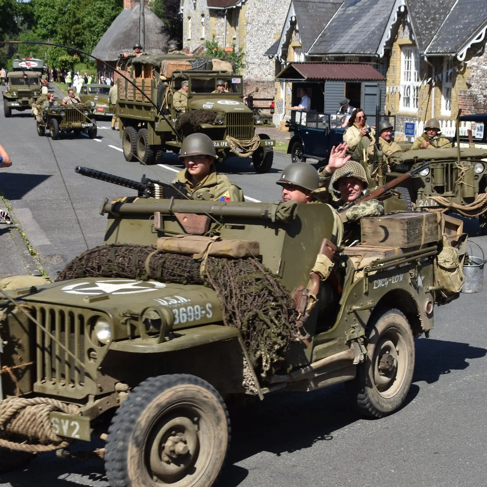 Military vehicles motorcade and display